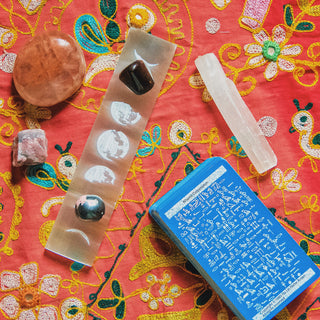 Phases of the Moon Selenite Crystal Charging Bar
