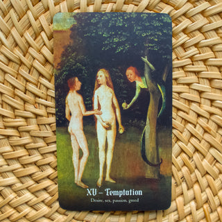 Hieronymus Bosh Tarot Deck The Garden of Earthly Delights Temptation Card