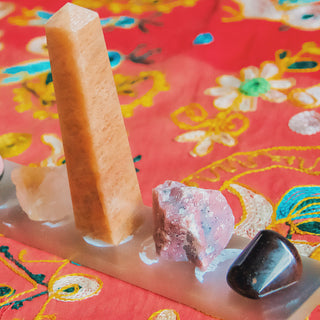 Phases of the Moon Selenite Crystal Charging Bar