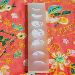Phases of the Moon Selenite Crystal Charging Bar